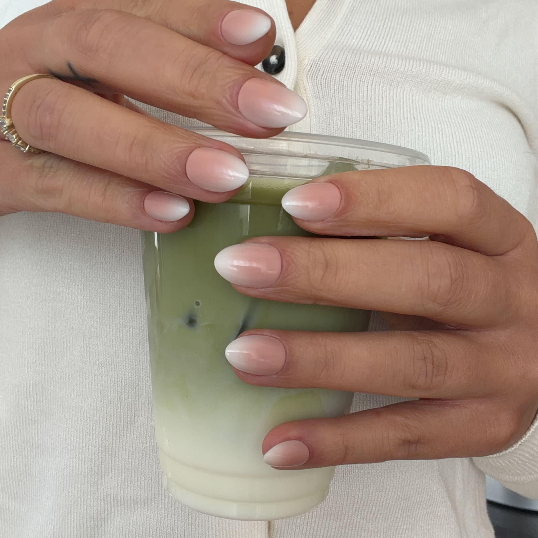 French Ombre Almond Short
