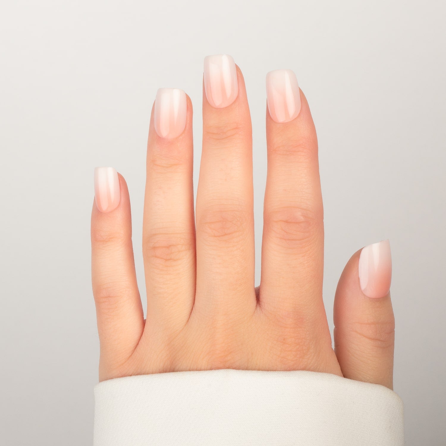 French Ombre Square press-on naglar med mjuk ombre-effekt i rak square-form