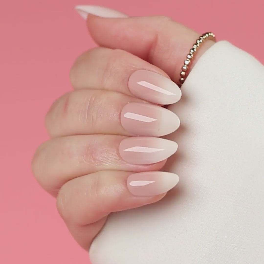 Naild-it French ombre fransk manikyr Almond rosa press-on lösnaglar i formen almond